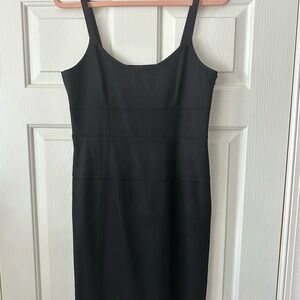 Theory Black Strappy Mini Dress
